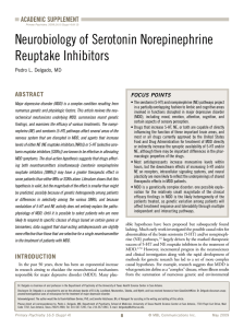 Neurobiology of Serotonin Norepinephrine Reuptake Inhibitors