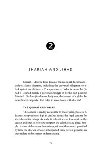 shariah and jihad - The Oak Initiative