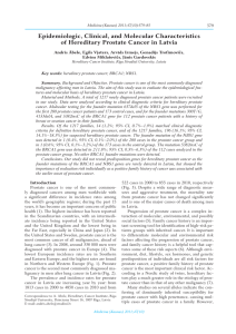 Epidemiologic, Clinical, and Molecular Characteristics of