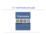 1.3 Conditionals and Loops - Introduction to Programming in Java