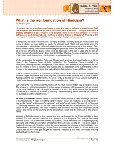 What is the real foundation of Hinduism?