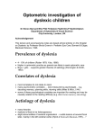 Optometric investigation of dyslexic children