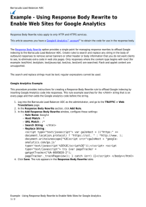 Example - Using Response Body Rewrite to Enable Web Sites for