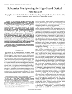 Subcarrier multiplexing for high-speed optical transmission