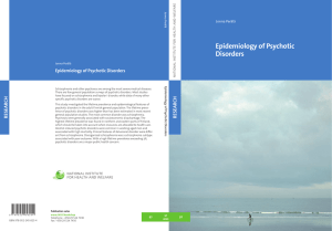 Epidemiology of Psychotic Disorders
