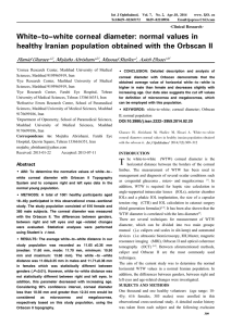 White-to-white corneal diameter: normal values in healthy Iranian