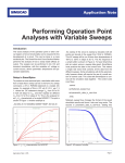 Performing Operation Point Analyses with Variable Sweeps