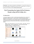 Port Forwarding the Apple AirPort Extreme Router using AirPort