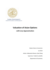 Valuation of Asian Options
