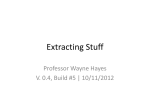 Extracting Stuff - ProfWork Home Page