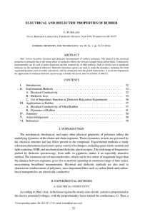 ELECTRICAL AND DIELECTRIC PROPERTIES OF RUBBER