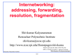 IP: Addresses and Forwarding - RPI ECSE