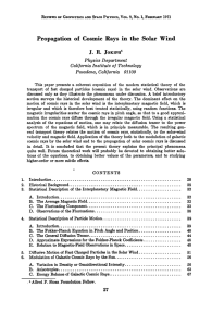 Propagation of cosmic rays in the solar wind