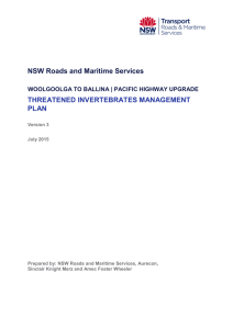 Woolgoolga to Ballina Pacific Highwa upgrade Threatened