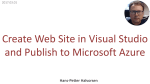 Create Web Site in Visual Studio and Publish to Microsoft