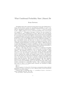 What Conditional Probability Must (Almost) Be