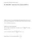 A function f(x) can be approximated using a polynomial Pn(x) (order n)