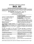 BIOL 207 - Biological Sciences