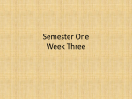 Semester 1 week 3