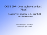 COST 286 – Joint technical action 1 (JTA1)