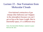 Lecture 22 - Star Formation from Molecular Clouds