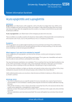 Acute Epiglottitis And Supraglottitis Patient Information