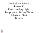 Horticulture Science Lesson 12 Understanding Light, Temperature