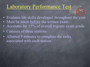 Laboratory Performance Test - Mr. Volpe`s Earth Science Emporium