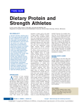 Dietary Protein and Strength Athletes