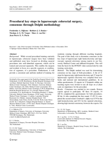 Procedural key steps in laparoscopic colorectal surgery