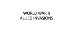 WORLD WAR II ALLIED INVASIONS