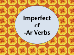 Imperfect of -ar verbs