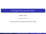 Exchange rates and price levels