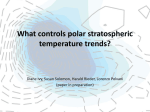 What controls polar stratospheric temperature trends?