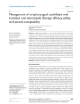 Management of oropharyngeal candidiasis with localized oral