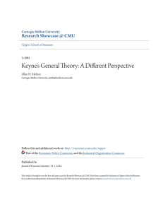 Keyne`s General Theory: A Different Perspective