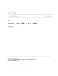 Paranoid Schizophrenia in the Media