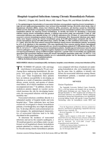 Hospital-Acquired Infections Among Chronic Hemodialysis Patients