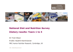 National Diet and Nutrition Survey Dietary results: Years 1 to 4
