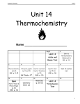 Unit 14 Thermochemistry