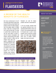 Flaxseeds - Pennington Biomedical Research Center