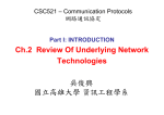 Ch. 2 Review Of Underlying Network Technologies