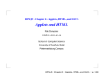 I2PUJ5 - Chapter 6 - Applets, HTML, and GUI`s Applets and HTML