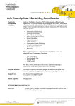 Job Description: Marketing Coordinator