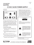 12 VOLT AC/DC POWER SUPPLY