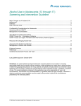 Alcohol Use Screening and Intervention Guideline