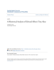 A Rhetorical Analysis of Edward Albee`s Tiny Alice