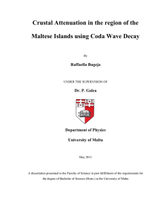 Chapter 1: Seismic Wave Attenuation