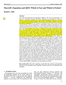 Maxwell`s Equations and QED: Which Is Fact and