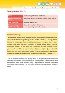 Example one: Fat Tax